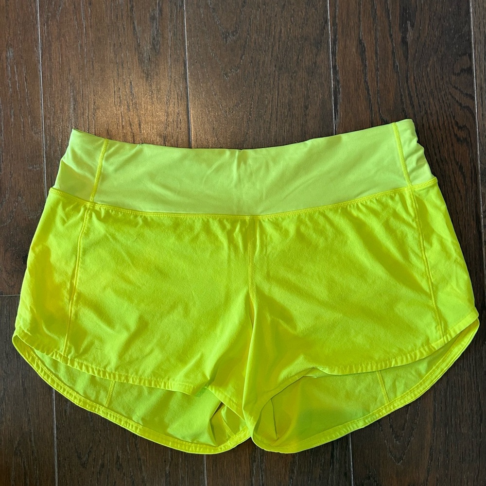 Lululemon Speed Up Mid-Rise Highlight Yellow Women's Shorts